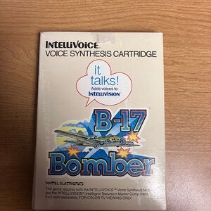 Intellivoice B-17 Bomber Voice Synthesis Cartridge - Beige Box Art intellivision